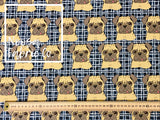 Pugsley 'Navy' Woven Digital Print Fabric