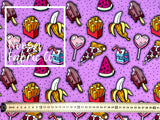Fifi 'Purple' Cotton Lycra Digital Print Fabric