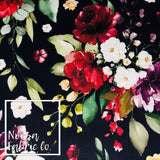 Genevieve 'Navy' Woven Digital Print Fabric