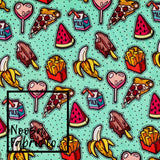 Fifi 'Green' SMALL SCALE Woven Digital Print Fabric