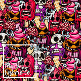 Zombies 'Ice-screams' Woven Digital Print Fabric