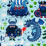 Bjorn Cotton Lycra Digital Print Fabric