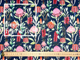 Shirley 'Navy' Woven Digital Print Fabric