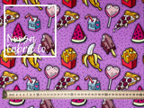 Fifi 'Purple' Woven Digital Print Fabric