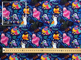 Henrietta 'Purple' Woven Digital Print Fabric
