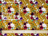 Genevieve 'Mustard" SMALL SCALE Woven Digital Print Fabric