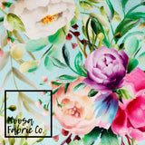 Evelyn ‘Aqua’ Digital Print Fabric
