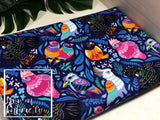 Henrietta 'Purple' Woven Digital Print Fabric