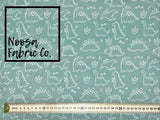 Duane ‘Duck Egg’ Cotton Lycra Digital Print Fabric