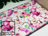 Beatrix Kids Fabric with pink flowers