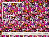 Zombies 'Ice-screams' Cotton Lycra Digital Print Fabric