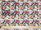 Nicole 'White' SMALL SCALE Woven Digital Print Fabric