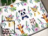 Heather Woven Digital Print Fabric