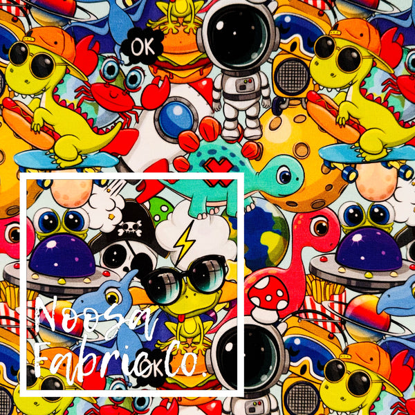 Porter Cotton Lycra Digital Print Fabric