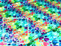 Nancy ‘Aqua’ CottonLycra Digital Print Fabric