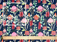 Shirley 'Navy' Woven Digital Print Fabric