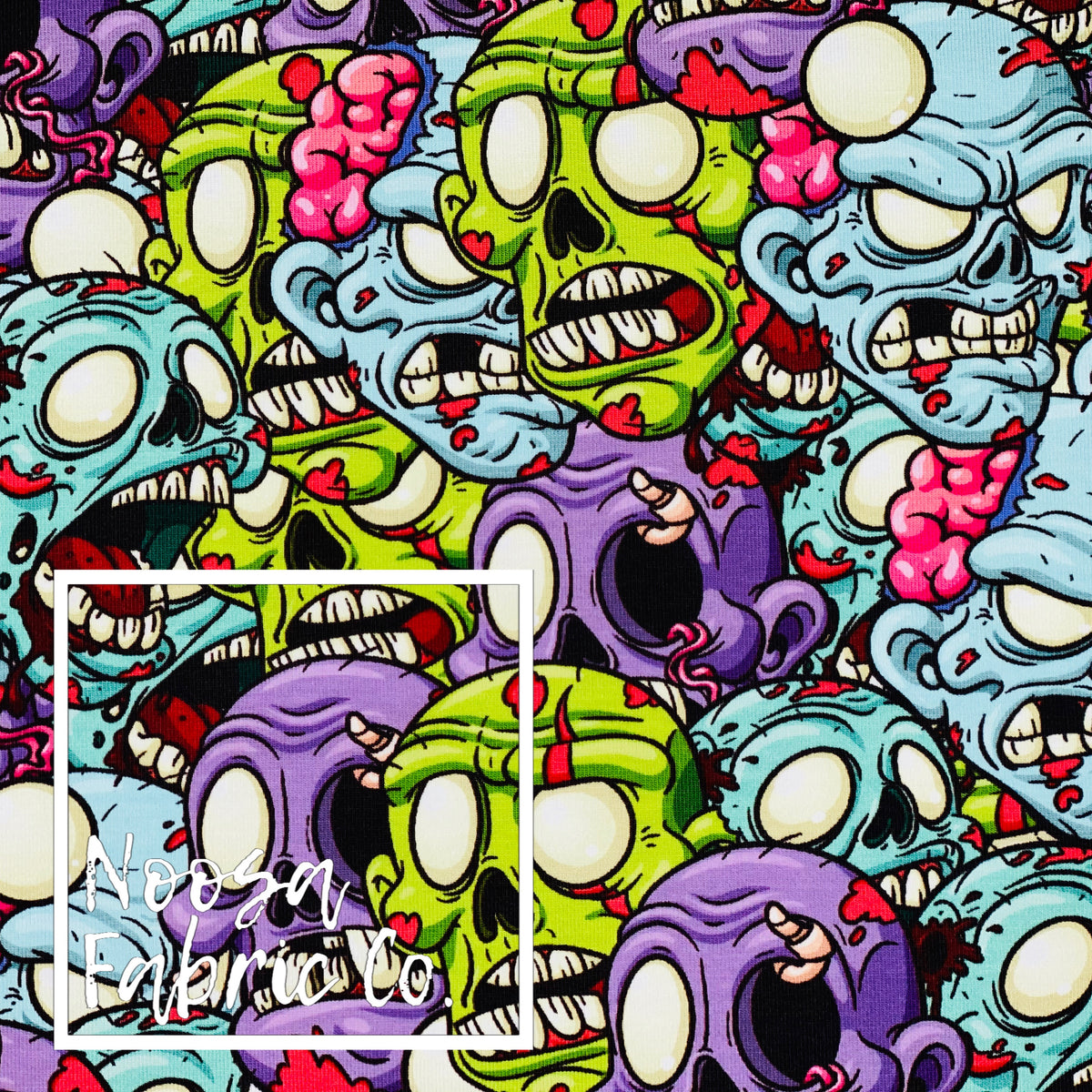 Zombies ‘Larger Scale’ Cotton Lycra Digital Print Fabric – NFCO.