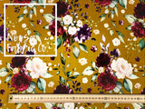 Genevieve 'Mustard' Woven Digital Print Fabric