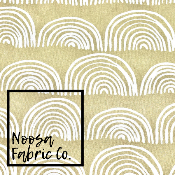 Caitlyn 'Soft Mustard' Woven Digital Print Fabric