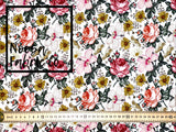 Nicole 'White' Cotton Lycra Digital Print Fabric