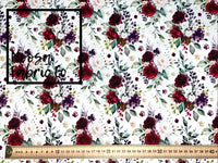 Genevieve ‘White’ SMALL SCALE Woven Digital Print Fabric