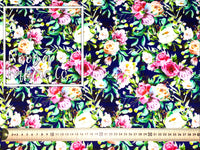 Evelyn ‘Navy’ SMALL SCALE Woven Digital Print Fabric